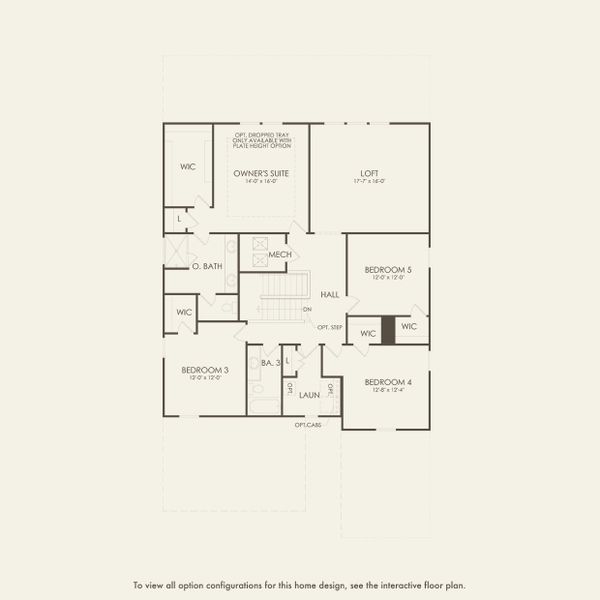 2D floor plan layout for the Serena by Pulte Homes in The Grow, Orlando, FL (Image 5).