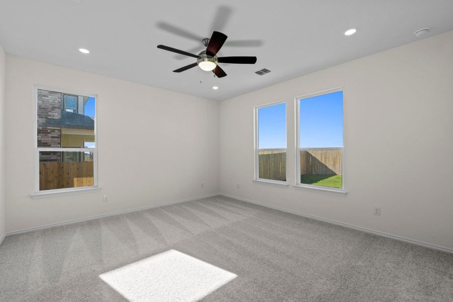 Spacious, unfurnished interior of a new home in Salerno - Classic Collection, Round Rock (Image 26). Spacious, unfurnished interior of a new home in Salerno - Classic Collection, Round Rock (Image 26).