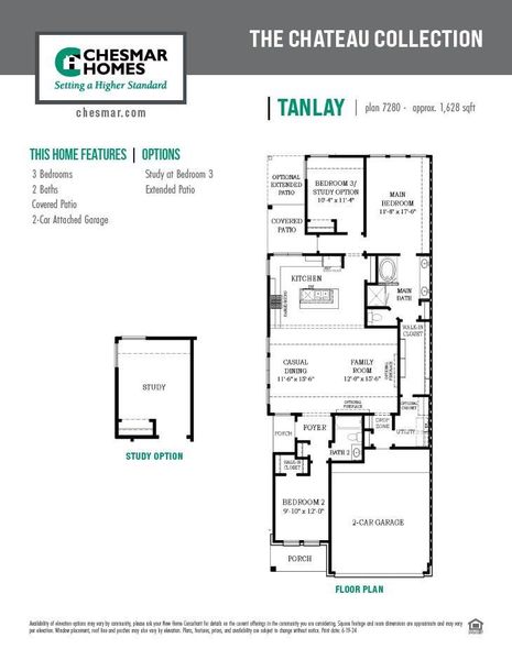 2D floor plan layout of this home in Kresston 50's, Montgomery, TX (Image 4).