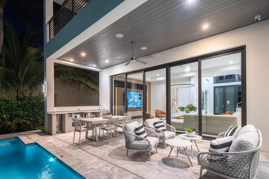 Furnished interior view inside a new home in , Boca Raton (Image 10).