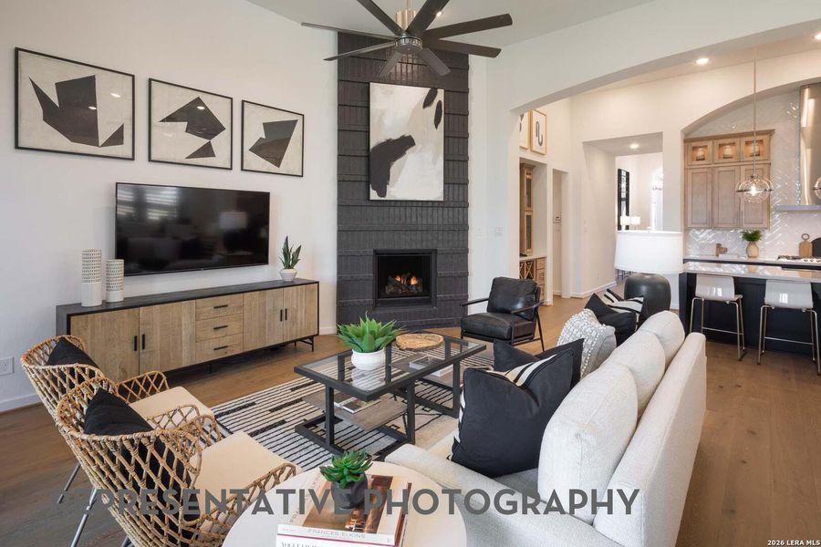 Furnished interior view inside a new home in The Ranches at Creekside, Boerne (Image 24).