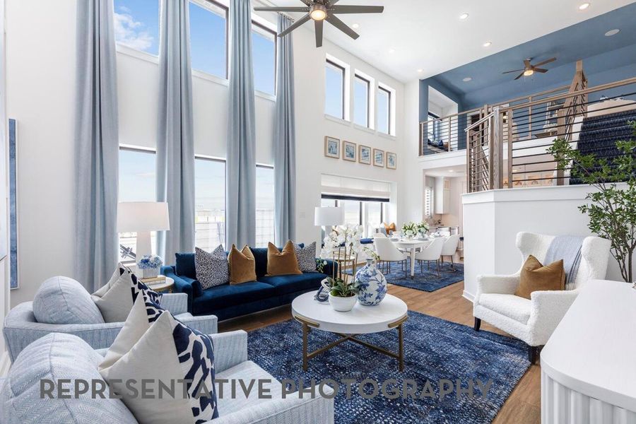 Furnished interior view inside a new home in Pomona, Manvel (Image 12).