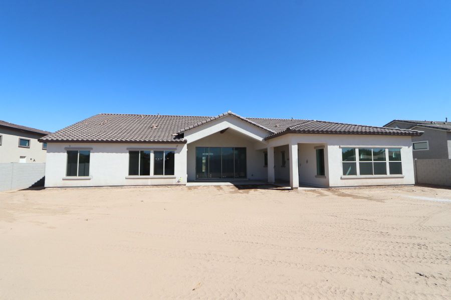 Exterior details and patio area of a home in Tierra at Legado West, Queen Creek (Image 4). Exterior details and patio area of a home in Tierra at Legado West, Queen Creek (Image 4).