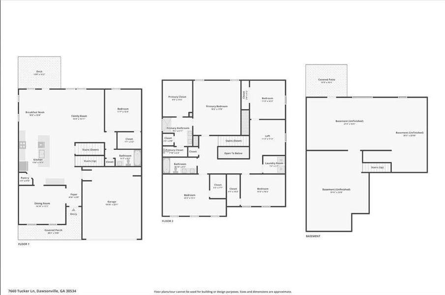2D floor plan layout of this home in , Dawsonville, GA (Image 5).
