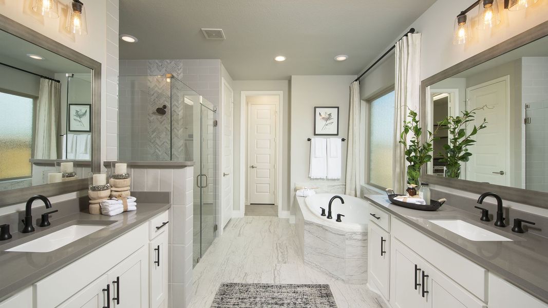 Representative furnished interior of a home built from the 4098W by Perry Homes in Valencia, Manvel (Image 18).