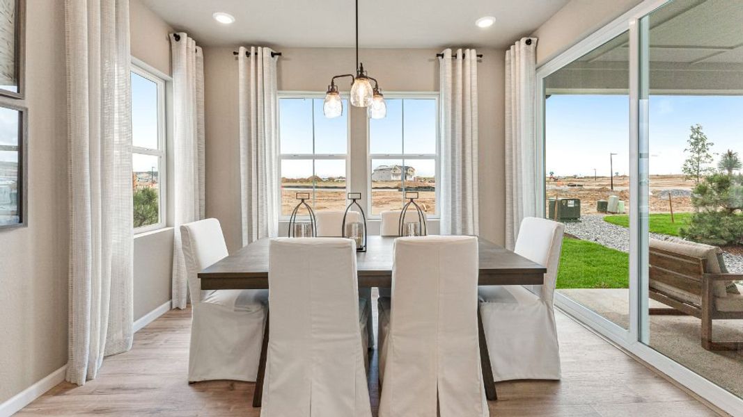 Furnished interior view inside a new home in The Aurora Highlands, Aurora (Image 13).