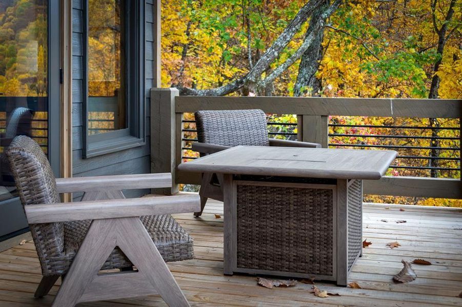 Exterior details and patio area of a home in , Blue Ridge (Image 24).