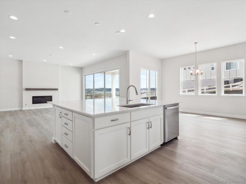 Furnished interior view inside a new home in Vista Pines at Crystal Valley, Castle Rock (Image 11).