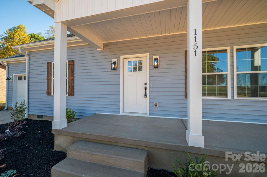 Exterior details and patio area of a home in , Hickory (Image 20).