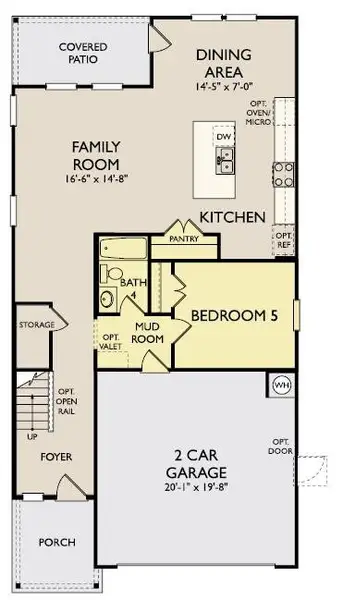 2D floor plan layout of this home in Cannon Ranch, Dripping Springs, TX (Image 3).