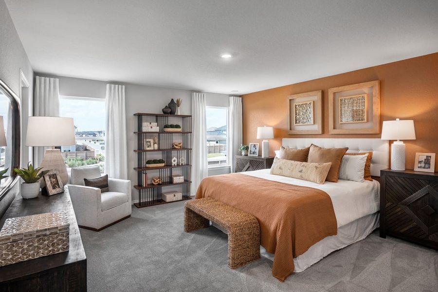 Representative furnished interior of a home built from the 2088 by KB Home in Medina Crossing, Von Ormy (Image 9).