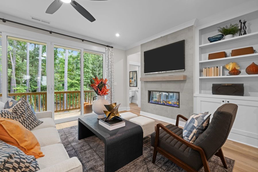 Representative furnished interior of a home built from the Lexington by Tri Pointe Homes in Elm Park, Raleigh (Image 11).