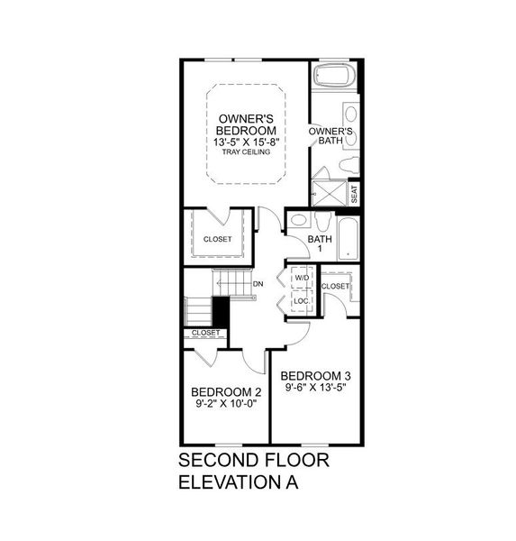 2D floor plan layout of this home in Alexander Towns, Lawrenceville, GA (Image 4).