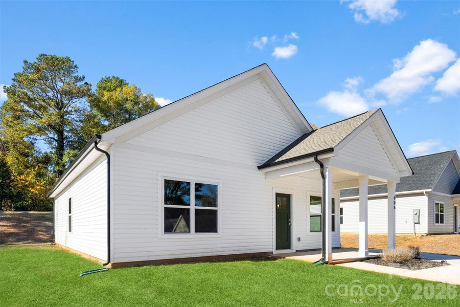Exterior details and patio area of a home in , Spencer (Image 19).