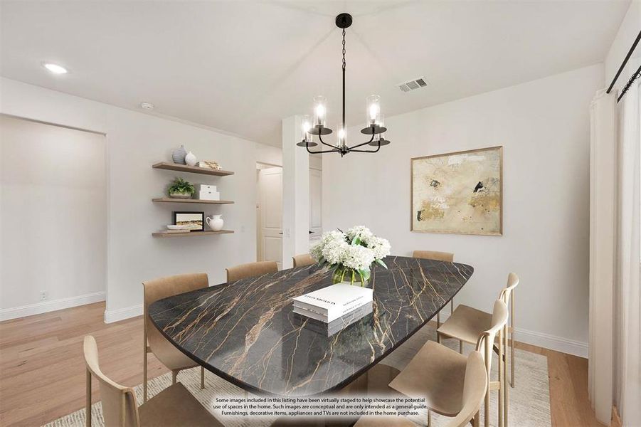 Furnished interior view inside a new home in Windsong Ranch Classic 61, Prosper (Image 17).