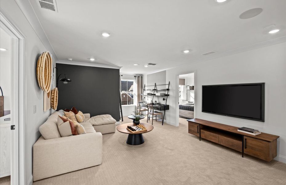 Representative furnished interior of a home built from the Continental by Pulte Homes in Elmbrook, Matthews (Image 42).