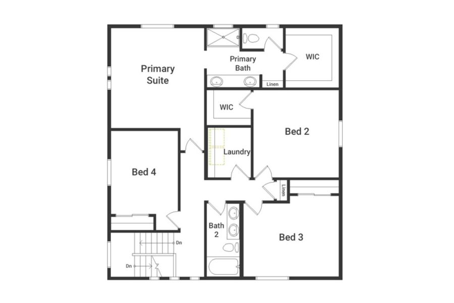 2D floor plan layout of this home in Bradley Heights, Colorado Springs, CO (Image 3).