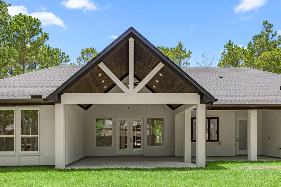 Exterior details and patio area of a home in , Magnolia (Image 26). Exterior details and patio area of a home in , Magnolia (Image 26).