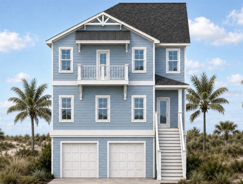 Front exterior of a new home in , Madeira Beach, FL, highlighting curb appeal (Image 1). Front exterior of a new home in , Madeira Beach, FL, highlighting curb appeal (Image 1).