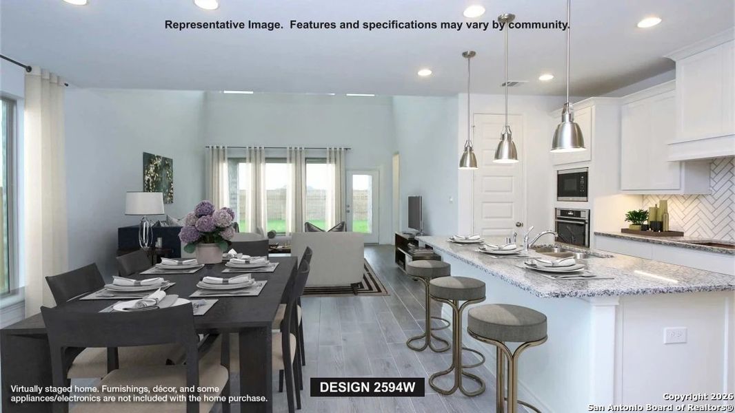Furnished interior view inside a new home in Kallison Ranch, San Antonio (Image 3).