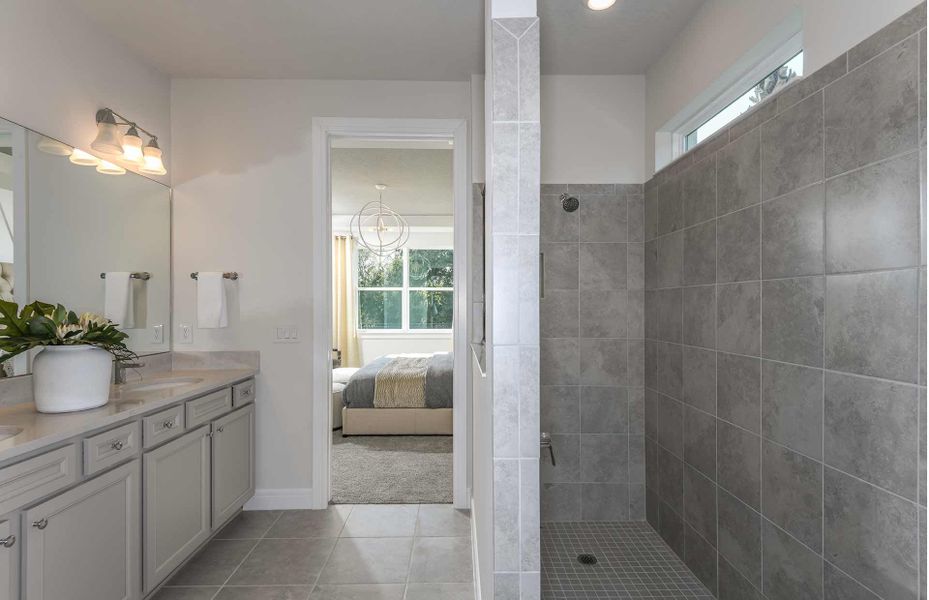 Owner's Bathroom with Dual Sinks and Walk-In Shower