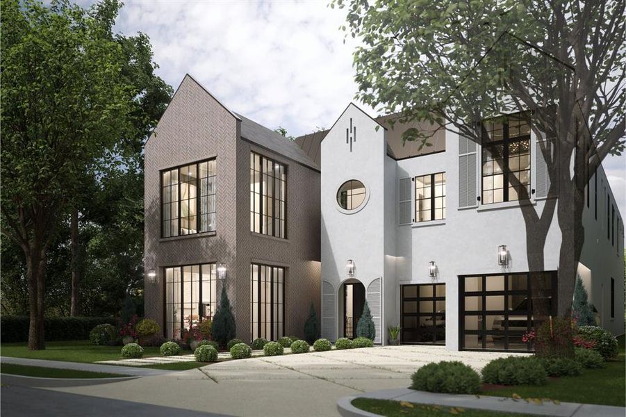 Front exterior of a new home in , Dallas, TX, highlighting curb appeal (Image 21).