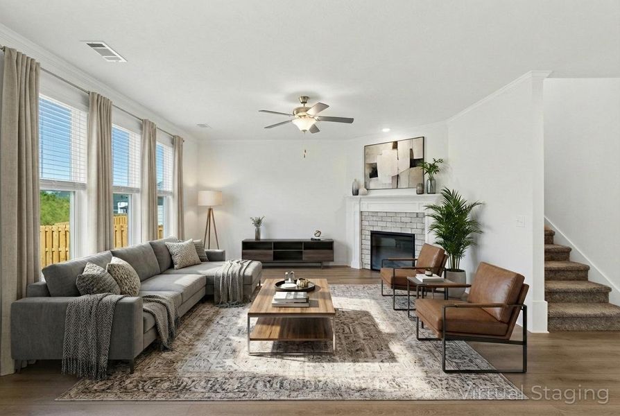Furnished interior view inside a new home in Crawford Creek, Grovetown (Image 10). Furnished interior view inside a new home in Crawford Creek, Grovetown (Image 10).