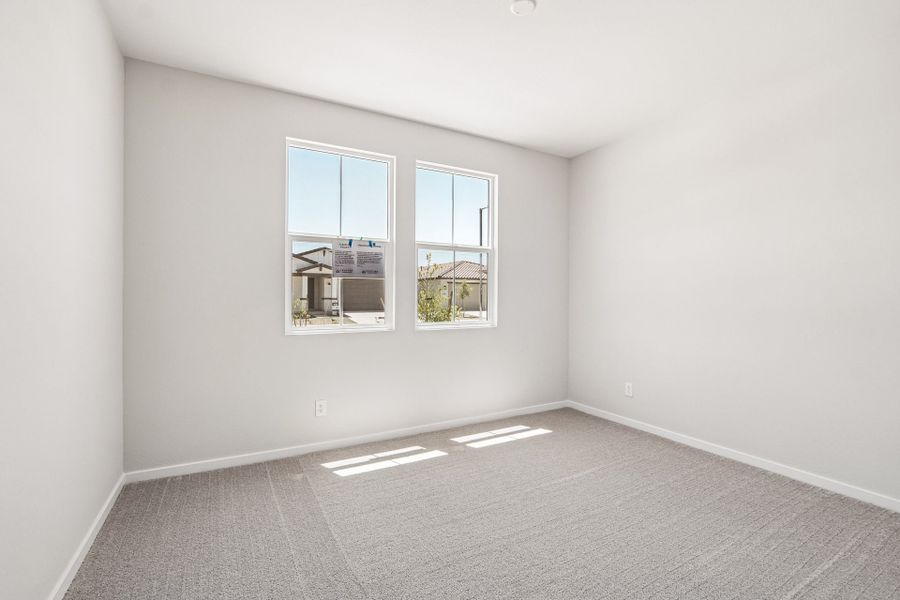 A room with windows.