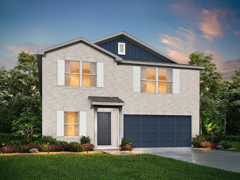 Front exterior of a new home in Still Water Lake, Godley, TX, highlighting curb appeal (Image 9).