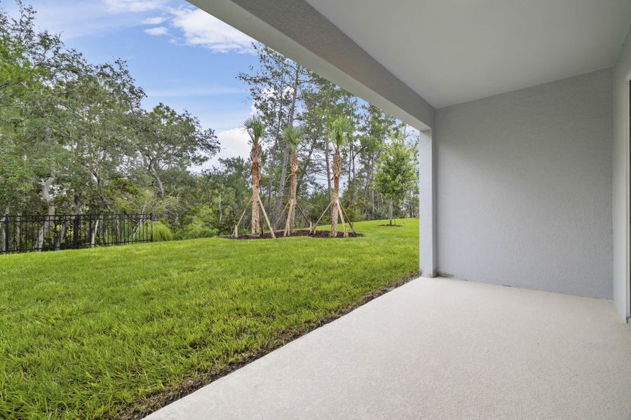 Exterior details and patio area of a home in Trinity Gardens, Deland (Image 2).