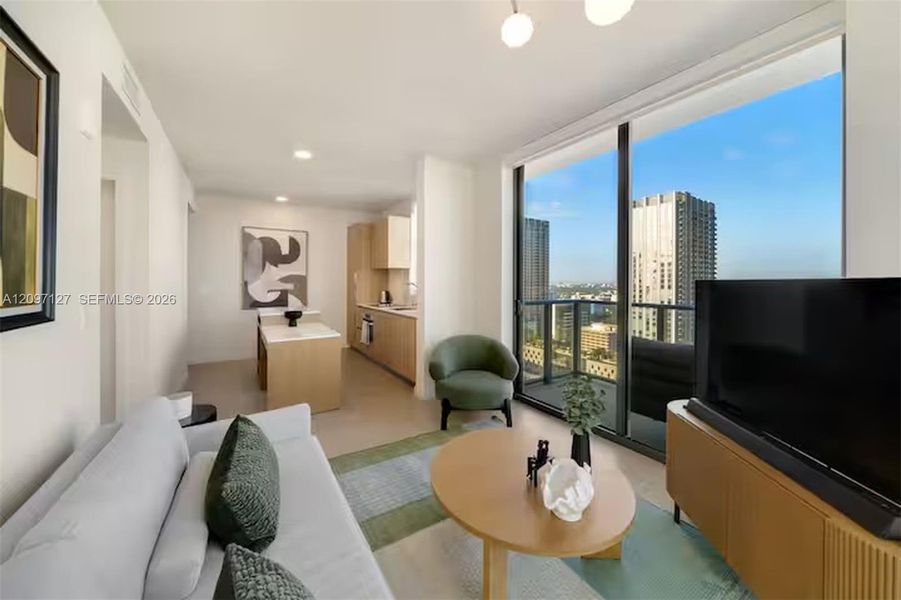 Furnished interior view inside a new home in , Miami (Image 14).