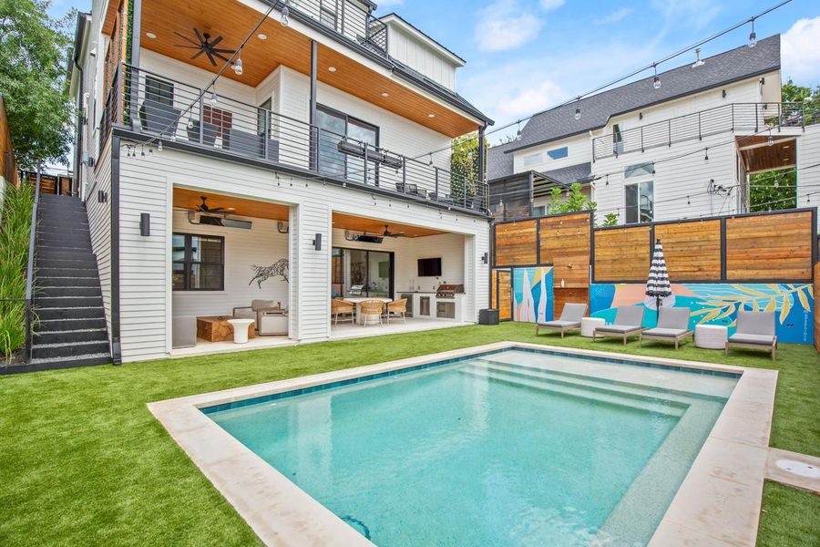 Exterior details and patio area of a home in , Austin (Image 22).