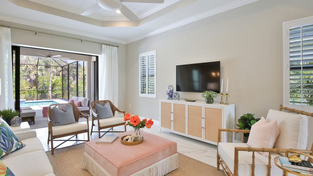 Representative furnished interior of a home built from the Bright Meadow 2 by Neal Communities in Boca Royale Golf & Country Club Real Estate and Homes for Sale in Englewood, FL - Neal Communities, Englewood (Image 9).