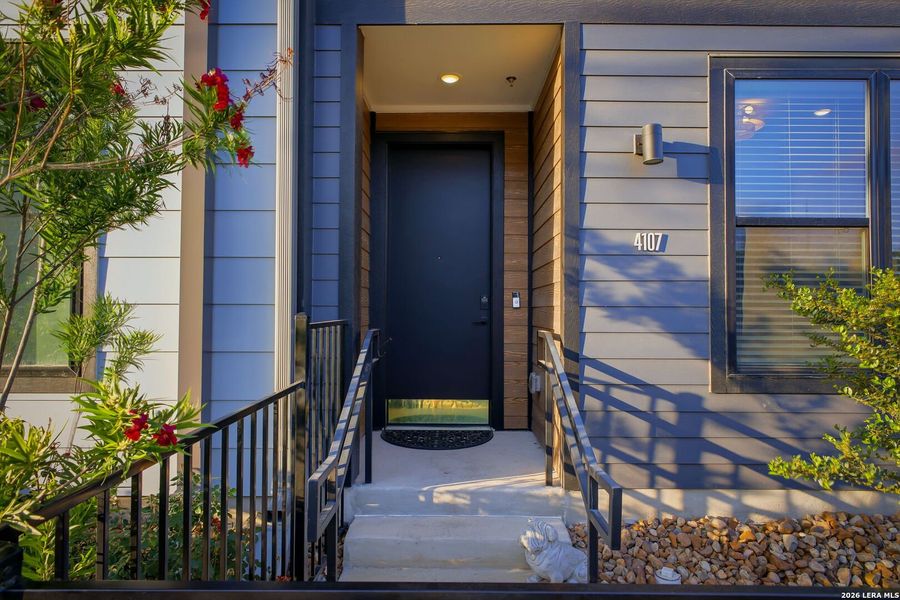 Exterior details and patio area of a home in Grayson House, San Antonio (Image 26). Exterior details and patio area of a home in Grayson House, San Antonio (Image 26).