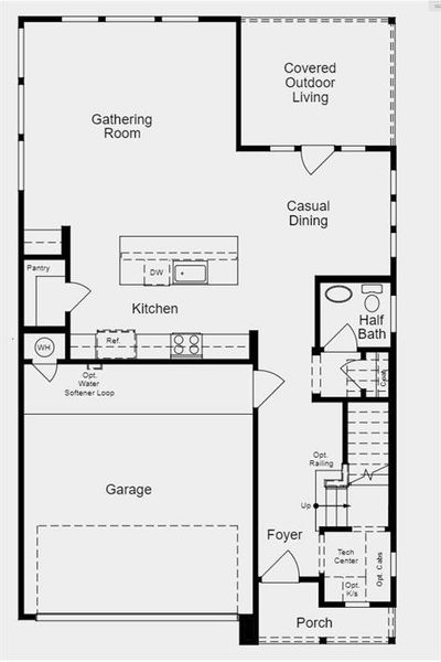 Structural options added include: Open stair railing.