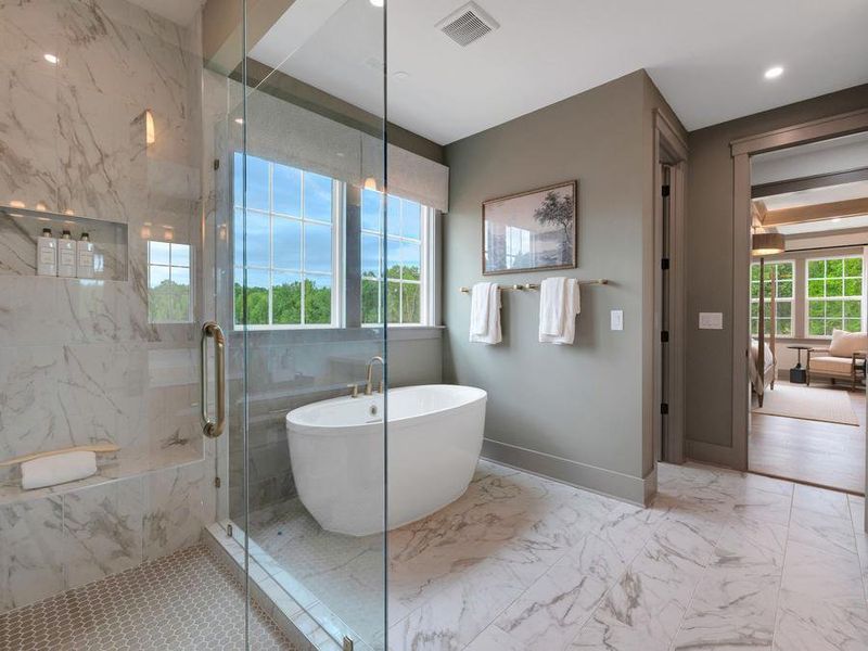 Representative furnished interior of a home built from the Garrison by JPOrleans in Coventry Glen, Huntersville (Image 22).
