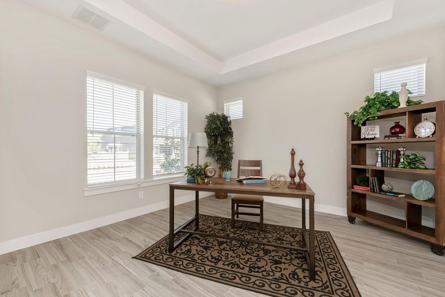 Representative furnished interior of a home built from the The Ziegler by David Weekley Homes in Two Step Farm 42', Montgomery (Image 7).