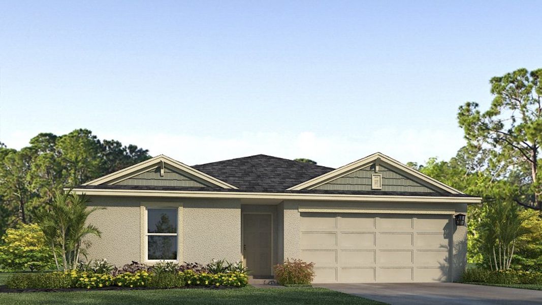 Representative exterior photo of a completed home built from the Fletcher by D.R. Horton in Mandarin Grove, Palmetto, FL (Image 5). Representative exterior photo of a completed home built from the Fletcher by D.R. Horton in Mandarin Grove, Palmetto, FL (Image 5).