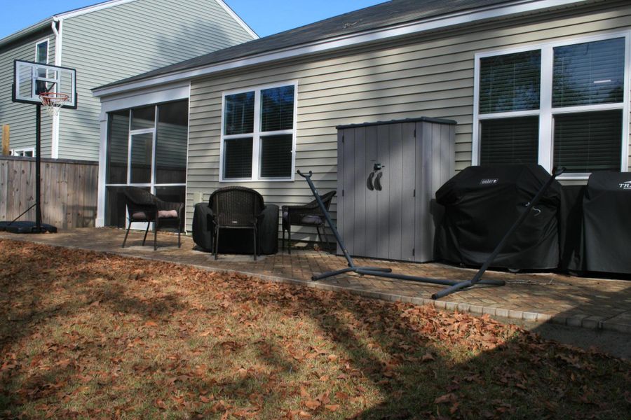 Exterior details and patio area of a home in Reserve at Mallard Crossing, Summerville (Image 3). Exterior details and patio area of a home in Reserve at Mallard Crossing, Summerville (Image 3).