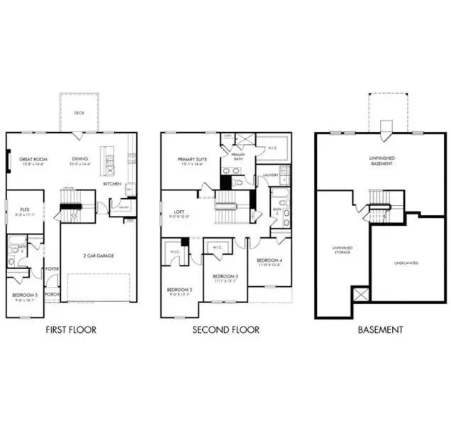 2D floor plan layout of this home in Preserve at Mountain Creek, Pendergrass, GA (Image 2). 2D floor plan layout of this home in Preserve at Mountain Creek, Pendergrass, GA (Image 2).