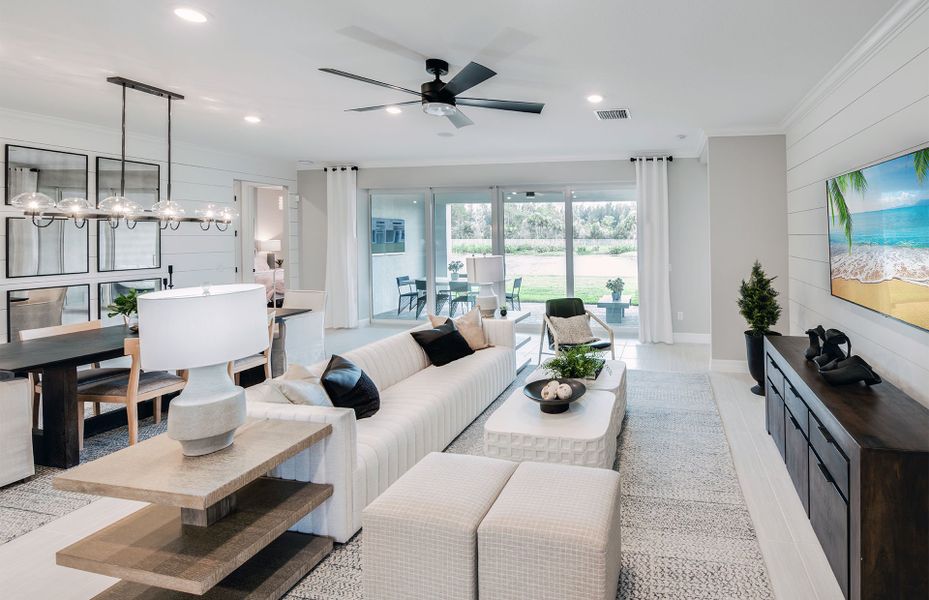 Furnished interior view inside a new home in Hendrix Reserve, Lake Worth (Image 4). Furnished interior view inside a new home in Hendrix Reserve, Lake Worth (Image 4).