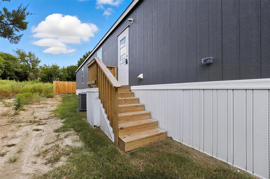 View of side of property with a central air condition unit View of side of property with a central air condition unit