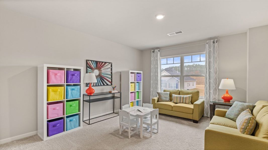 Representative furnished interior of a home built from the MANSFIELD by D.R. Horton in Carolina Groves, Moncks Corner (Image 18).