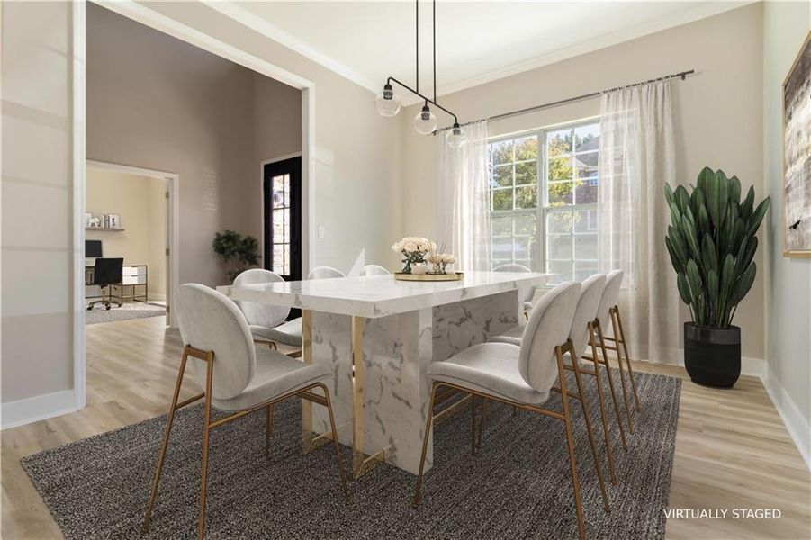 Furnished interior view inside a new home in , Atlanta (Image 15).