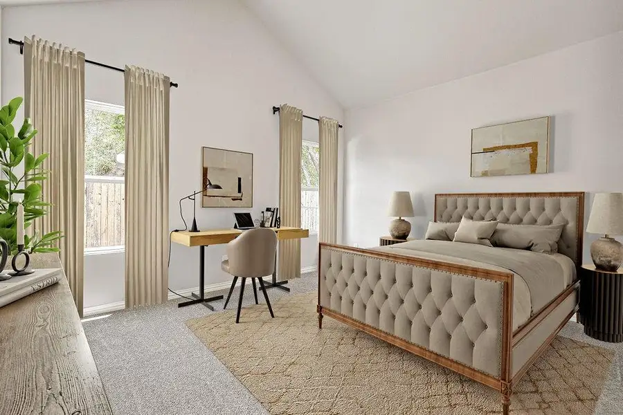 Furnished interior in a model home at Trails of Fossil Creek in Fort Worth (Image 11).