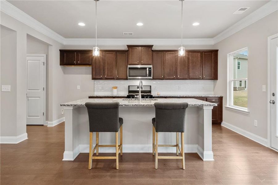 Furnished interior view inside a new home in , Flowery Branch (Image 10).