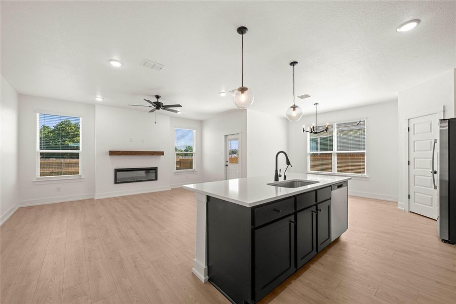 Furnished interior view inside a new home in Rancho San Gabriel, Georgetown (Image 5).