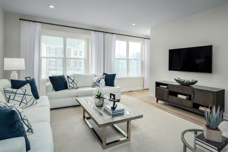 Representative furnished interior of a home built from the Sonata by Ryan Homes in Moore Farm Townhomes, Indian Trail (Image 10).