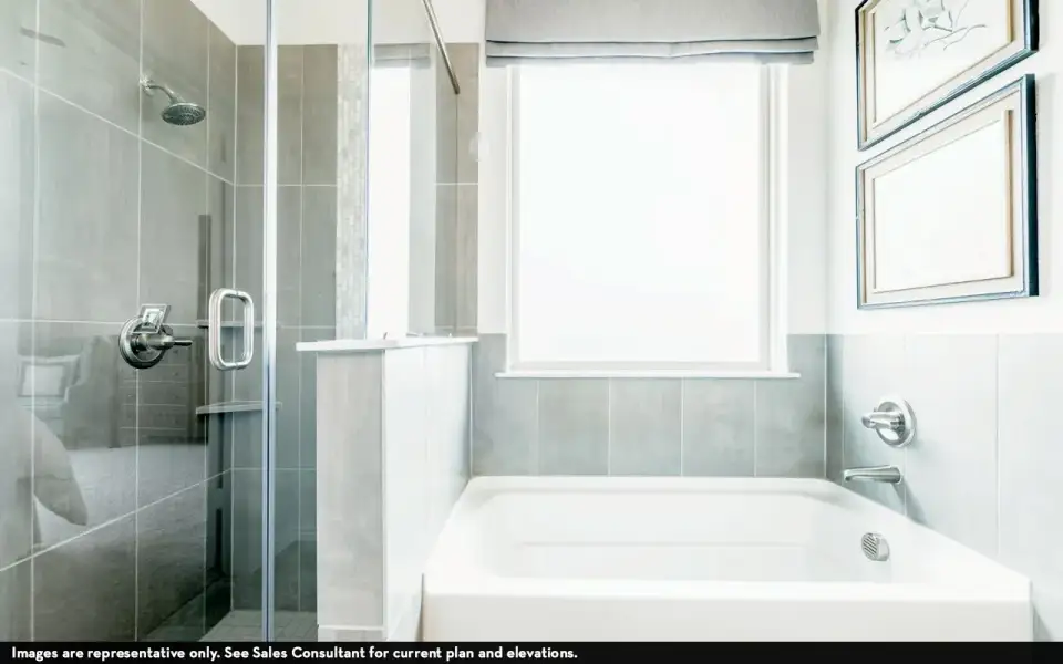 Furnished interior view inside a new home in The Woodlands at Medina Hills, Mico (Image 13).