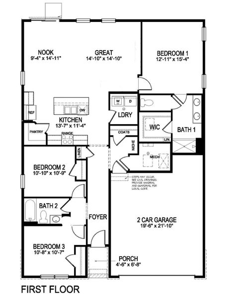 2D floor plan layout of this home in Hansen Farm, Fort Collins, CO (Image 3).